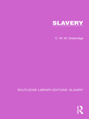 cover image of Slavery